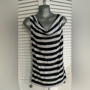 Michael Kors grey and white cowl neck  sleeveless top size petite small
